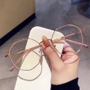 【多邊形大鏡框】【百搭神器】【鍍膜】設計師款日系多邊形文藝IG風眼鏡框男女眼鏡架光學鍍膜眼鏡