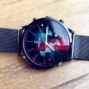 【賽博朋克鍍膜鏡面】【獨立計時秒針】賽博朋克風紫光鍍膜鏡面獨立秒針3ATM防水多功能手錶科幻風男錶