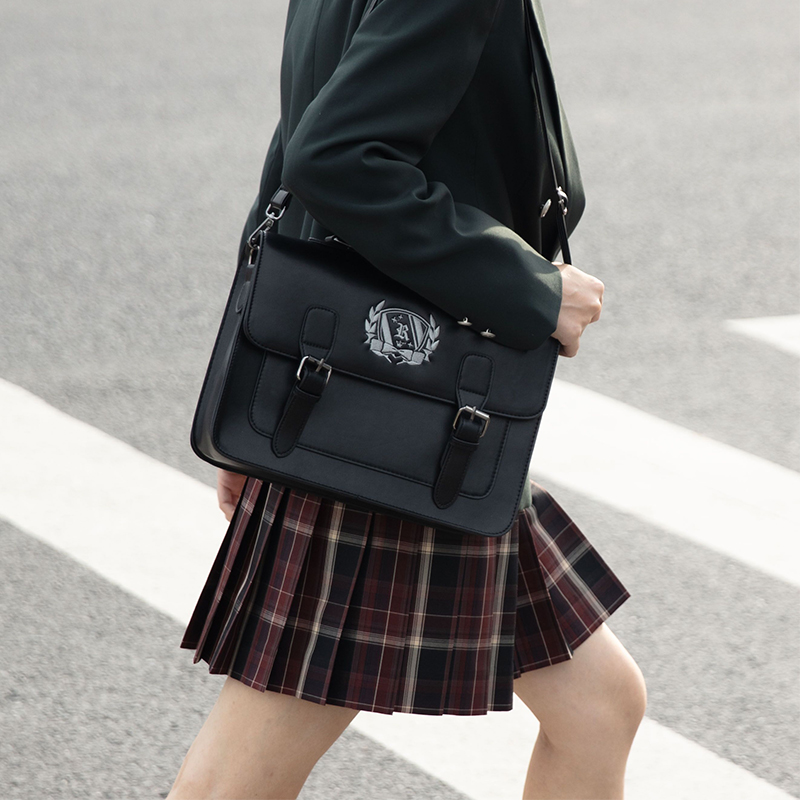 【日本JK學院風斜背包】【可雙肩】超正版型日系JK制服包可雙肩斜背單肩劍橋通勤信封包女包