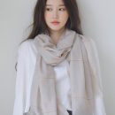 【日系輕柔格子絲巾】【莫代爾混紡棉麻】日系超顯氣質春秋冬薄款學院風文藝復古紗巾圍巾百搭格子棉麻絲巾