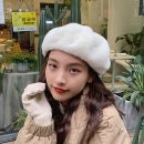 【軟糯毛絨貝雷帽】熱播韓劇女帽超柔毛絨貝雷帽秋冬英倫複古日系百搭冬季保暖八角帽
