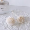 【五入】【天然通草花揮發棒】日式純手工製天然白千層通草花雛菊玫瑰造型香氛精油擴香瓶揮發棒藤條