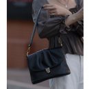 日系小眾設計氣質純色百搭褶皺雲朵包女包復古單肩腋下側背包斜背包