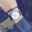 【楔形刻度】【帆布錶帶】ulzzang超好感清爽文藝氣質簡約楔形刻度帆布帶男生手錶