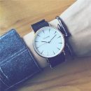 【楔形刻度】【帆布錶帶】ulzzang超好感清爽文藝氣質簡約楔形刻度帆布帶男生手錶