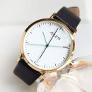 【清新氣質長針錶盤】【小牛皮錶帶】【日本MIYOTA機芯】正韓JULIUS北歐氣質長指針小圓盤皮帶日本機芯防水女錶