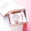 OL氣質簡約小資米蘭網帶小圓盤女石英手錶贈送手環