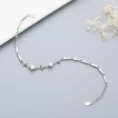 【925純銀幸運四葉草】【鑲嵌鋯鉆】文藝森系OL氣質S925純銀幸運四葉草手鍊鑲嵌鋯鉆時尚氣質女手鍊