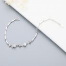 【925純銀幸運四葉草】【鑲嵌鋯鉆】文藝森系OL氣質S925純銀幸運四葉草手鍊鑲嵌鋯鉆時尚氣質女手鍊