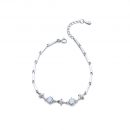 【925純銀幸運四葉草】【鑲嵌鋯鉆】文藝森系OL氣質S925純銀幸運四葉草手鍊鑲嵌鋯鉆時尚氣質女手鍊