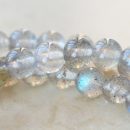 原創設計三圈6A級天然藍月光拉長石灰月光石文藝森系海洋氣質女手串多圈手鍊