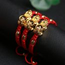 【時來運轉】【感溫變色風車貔貅】【編織紅繩】設計師款感溫變色風車貔貅手鍊開運風車男女招財手鍊