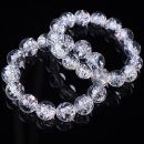 【七彩脈輪】【喜馬拉雅彩虹光白水晶】天然喜馬拉雅彩虹光冰裂白水晶手串男女開運七彩脈輪水晶手鍊