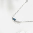 【奧地利夢幻藍水晶蝴蝶】【925純銀】夢幻優雅氣質925純銀搭配奧地利藍水晶蝴蝶時尚女手鍊