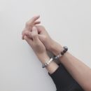 【與你環遊世界】【地圖石情侶手鍊】設計師款天然地圖石搭配火山石白松石男女情侶手串手鍊