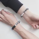 【與你環遊世界】【地圖石情侶手鍊】設計師款天然地圖石搭配火山石白松石男女情侶手串手鍊