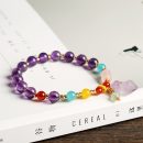 【薰衣草紫水晶】【隨型紫晶簇配飾】天然薰衣草紫水晶手鍊搭配隨型紫晶簇原石配飾瑪瑙蜜蠟海藍寶多寶女手串手鍊