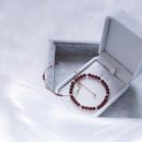 【收藏級酒紅石榴石】【雙條套鍊】【14K包金】高級氣質天然酒紅石榴石14K包金雙層手鍊手鐲女水晶手鍊套組