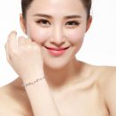 【心心相印】【925純銀】【鑲嵌鋯鉆】設計師款高級氣質雙心造型925純銀鑲鑽女百搭時尚手鍊