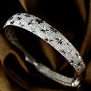 【滿天星手鐲】【999千足銀】【可推拉】吉祥如意富貴999千足銀滿天星手環女時尚可推拉調節銀手鐲