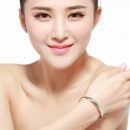 【彼年素光】【999足銀】【光面亮銀】經典設計高級氣質999足銀手工拋光亮銀女時尚開口手環手鐲