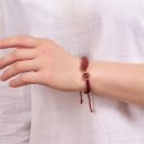 【戀愛財運通通要】【天然草莓晶貔貅】設計師款天然草莓晶貔貅轉運珠編織手鍊姻緣招財時尚女水晶手鍊