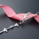 【一百種語言我愛你】【奈米微雕】【925純銀】設計師款奈米微雕投影925純銀鑲鑽女時尚投影手鍊