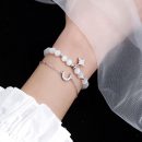 【星月神話】【天然貓眼石】【925純銀】設計師款夢幻氣質925銀貓眼石組合雙層手鍊女星月造型水晶手鍊