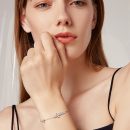 【愛心十字】【925純銀】【群鑲鋯鉆】設計師款高級氣質浪漫鏤空愛心十字925純銀鑲鑽女百搭時尚手鍊