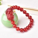 【開運招財】【天然紅瑪瑙】【背錢貔貅】天然5A級紅瑪瑙背錢貔貅手鍊男女開運招財水晶手鍊