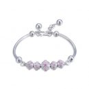 【十里桃花】【990足銀】【滴油桃花】設計師款高級氣質990足銀手環桃花配飾女氣質百搭S釦手鐲