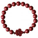 【帝王紫金硃砂】【手工梅花配飾】收藏級天然紫金硃砂手鍊搭配梅花石榴石辟邪開運男女佛珠手串手鍊