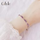 【薰衣草紫鋯鉆】【S925純銀】韓劇熱播高級OL氣質時尚百搭S925純銀手鍊鑲嵌薰衣草紫鋯鉆女手鍊