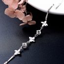 【遇見四葉草】【925純銀】【鑲嵌鋯鉆】設計師款高級夢幻氣質925純銀鑲鑽四葉草女百搭幸運手鍊