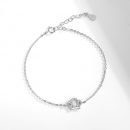 【925純銀鑲嵌鋯鉆皇冠】輕奢氣質S925純銀手鍊鑲嵌鋯鉆皇冠簡約森系百搭女手鍊