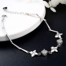 【遇見四葉草】【925純銀】【鑲嵌鋯鉆】設計師款高級夢幻氣質925純銀鑲鑽四葉草女百搭幸運手鍊