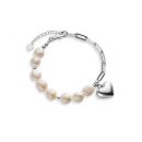 【S925純銀】【巴洛克珍珠】設計師款高級氣質925純銀搭配巴洛克珍珠桃心時尚女手鍊