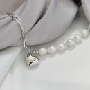 【S925純銀】【巴洛克珍珠】設計師款高級氣質925純銀搭配巴洛克珍珠桃心時尚女手鍊