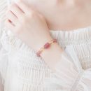 6A級天然草莓晶招財貔貅手鍊搭配黃水晶隔珠手鍊文藝氣質女手串手鍊