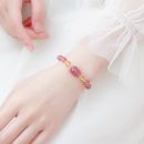 6A級天然草莓晶招財貔貅手鍊搭配黃水晶隔珠手鍊文藝氣質女手串手鍊