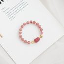 6A級天然草莓晶招財貔貅手鍊搭配黃水晶隔珠手鍊文藝氣質女手串手鍊