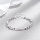 【正韓設計師款】【925純銀】設計師款高級氣質簡約925純銀素珠亮銀女時尚銀手鍊