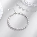 【正韓設計師款】【925純銀】設計師款高級氣質簡約925純銀素珠亮銀女時尚銀手鍊