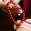 【收藏級天然柿子南紅】【幸運招財貓配飾】設計師款開運招財天然柿子南紅瑪瑙卡通招財貓男女手串手鍊