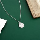 S925純銀小王子圓牌項鍊女精緻刻字吊墜可愛淘氣感鎖骨鍊