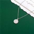 S925純銀小王子圓牌項鍊女精緻刻字吊墜可愛淘氣感鎖骨鍊