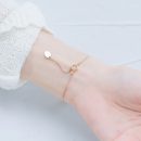 【7A級和田玉手鍊】天然名貴新疆和田玉平安扣珠子14k包金原創女手鍊