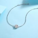 【頂級莫桑鉆】【S925純銀】設計師款高級氣質S925純銀鑲嵌高檔50分莫桑鉆時尚百搭女手鍊