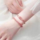 【雙層草莓晶套鍊】【招財貔貅】6A級天然草莓晶貔貅手鍊6mm原創女款甜美草莓晶雙層手鐲套鍊