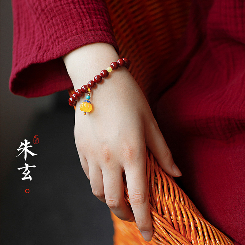 【收藏級帝王紫金硃砂】【搭配蜜蠟南瓜】開運吉祥收藏級天然原礦紫金硃砂手串搭配蜜蠟南瓜女佛珠手串手鍊 【收藏級帝王紫金硃砂】【搭配蜜蠟南瓜】開運吉祥收藏級天然原礦紫金硃砂手串搭配蜜蠟南瓜女佛珠手串手鍊